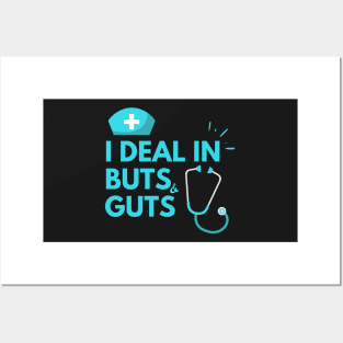 I Deal In Butts and Guts. GI Gastroenterology, Endoscopy,Gastro Nurse Squad Gastroenterology Doctor Posters and Art